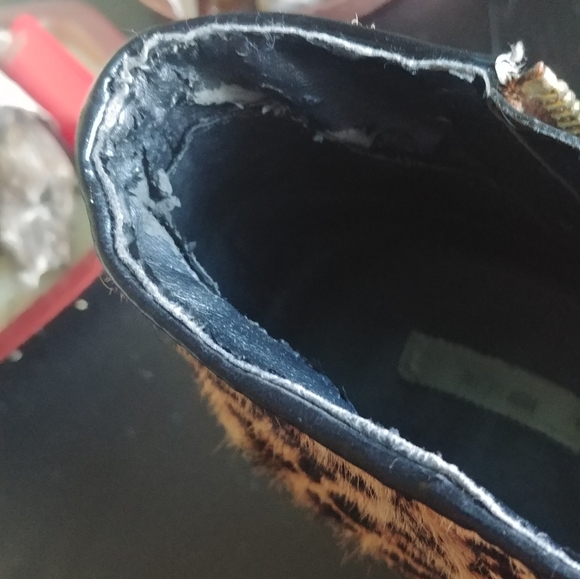 Kimchi Blue 💙Leopard Ankle Zip Fur Booties GUC - Picture 6 of 6